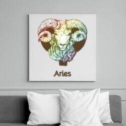 printfashion Aries színes - Vászonkép - Fehér (6640586)
