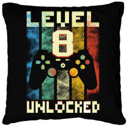 printfashion 8. születésnapi ajándék gamereknek - Párnahuzat, Díszpárnahuzat - Fekete (11384680)