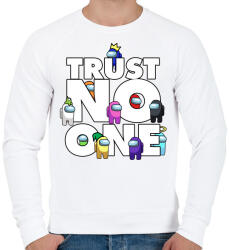 printfashion Trust NO one! - Férfi pulóver - Fehér (4612768)