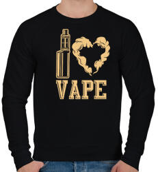 printfashion I love vape - Férfi pulóver - Fekete (11962131)