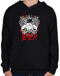 printfashion SLAYER metal band - Gyerek kapucnis pulóver - Fekete (2637930)