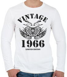 printfashion 1966 - Férfi hosszú ujjú póló - Fehér (6213044)