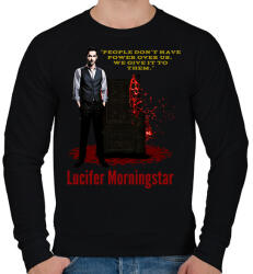 printfashion lucifer morningstar-quote1 - Férfi pulóver - Fekete (2562329)