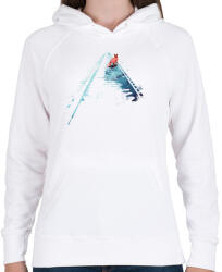 printfashion From nowhere to nowhere - Női kapucnis pulóver - Fehér (222369)