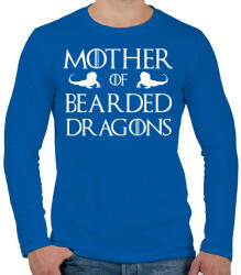 printfashion Szakállasagáma - Férfi hosszú ujjú póló - Királykék (2510965)