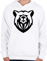 printfashion Medve - Gyerek kapucnis pulóver - Fehér (5026237)