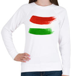 printfashion Magyar zászló - Női pulóver - Fehér (16184183)