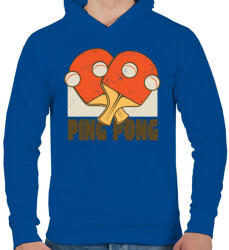 printfashion Ping Pong - Férfi kapucnis pulóver - Királykék (5069892)
