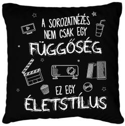 printfashion Ez egy életstílus - Párnahuzat, Díszpárnahuzat - Fekete (7484448)