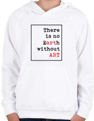 printfashion eARTh - Gyerek kapucnis pulóver - Fehér (294230)