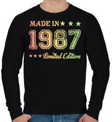 printfashion 1987 - Férfi pulóver - Fekete (6168852)