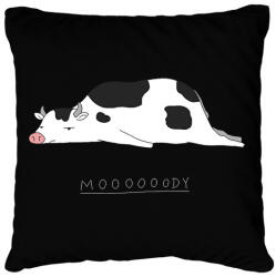 printfashion Moooooody - Párnahuzat, Díszpárnahuzat - Fekete (14682804)
