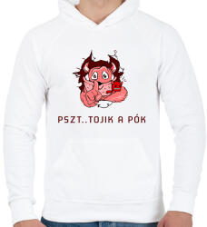 printfashion PSZT - Férfi kapucnis pulóver - Fehér (1459601)