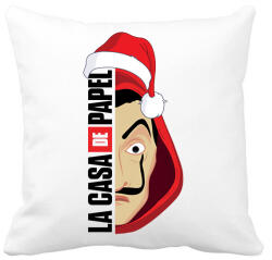 printfashion A nagy pénzrablás La Casa De papel póló - Párnahuzat, Díszpárnahuzat - Fehér (11397607)