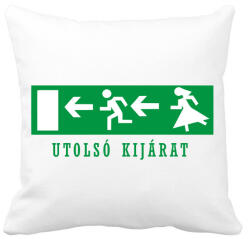 printfashion Utolsó kijárat - Párnahuzat, Díszpárnahuzat - Fehér (5177632)