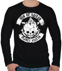 printfashion Planet Vegeta - Son of Saiyan - Férfi hosszú ujjú póló - Fekete (1107214)