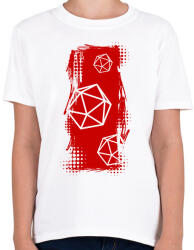 printfashion Trash polka D20 (piros) - Gyerek póló - Fehér (7276832)