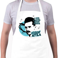 printfashion József Attila- A köd, a csönd - Kötény - Fehér (9957786)