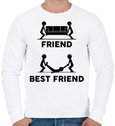 printfashion Friend - Best friend - Férfi pulóver - Fehér (13492856)