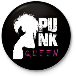 printfashion Punk queen - Kitűző, hűtőmágnes - Fekete (7669838)