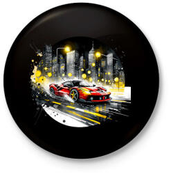 printfashion Ferrari - Kitűző, hűtőmágnes - Fekete (15535692)