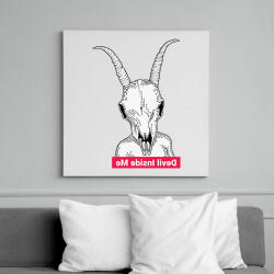 printfashion Devil inside me (tükörben olvasható felirat) - Vászonkép - Fehér (6630646)