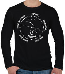 printfashion Bika tulajdonságok - Férfi hosszú ujjú póló - Fekete (8527357)