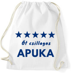 printfashion 5 CSILLAGOS APAUKA - Sportzsák, Tornazsák - Fehér (1634478)