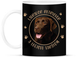 printfashion Labrador Retriever - Legjobb barát - Bögre - Fekete (7174275)