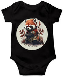 printfashion Vörös panda - Baba Body - Fekete (13328069)