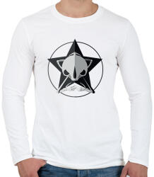 printfashion Koponya - Férfi hosszú ujjú póló - Fehér (2251816)