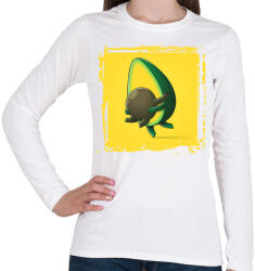 printfashion Avokádó ölelés - Női hosszú ujjú póló - Fehér (5641211)