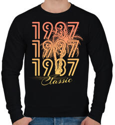 printfashion 1987 - Férfi pulóver - Fekete (12233207)