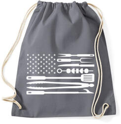 printfashion Amerikai életmód grill zászló - Sportzsák, Tornazsák - Grafitszürke (11118210)