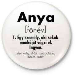 printfashion Anya jelentése - Kitűző, hűtőmágnes - Fehér (3090269)