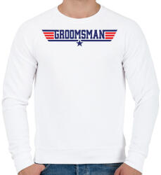 printfashion Groomsman - Top gun - Férfi pulóver - Fehér (13153253)