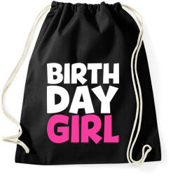 printfashion Birthdaygirl - Sportzsák, Tornazsák - Fekete (250861)