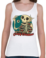 printfashion Creepy Christmas - Női atléta - Fehér (5651954)