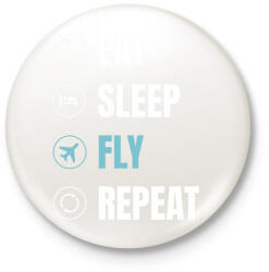 printfashion Repülés - Kitűző, hűtőmágnes - Fehér (13094286)