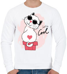 printfashion Be cool! - Férfi pulóver - Fehér (5121739)