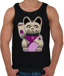 printfashion maneki neko - Férfi atléta - Fekete (6154613)