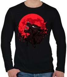 printfashion Vérfarkas és vérhold - Férfi hosszú ujjú póló - Fekete (5536555)