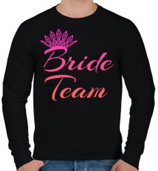 printfashion Bride team - Férfi pulóver - Fekete (5079316)