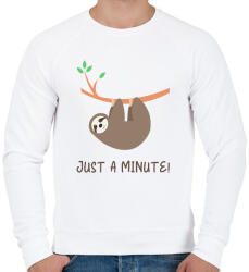 printfashion Just a minute! - Férfi pulóver - Fehér (2777305)