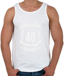 printfashion kamasz-40-white - Férfi atléta - Fehér (600274)