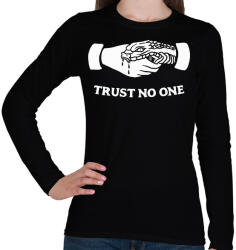 printfashion Trust no one! - Női hosszú ujjú póló - Fekete (2362298)