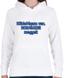 printfashion Küldetésem van, horgászni megyek - Női kapucnis pulóver - Fehér (13850305)