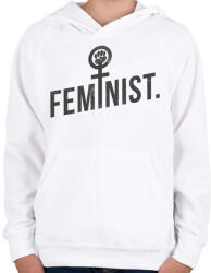 printfashion Feminista - Gyerek kapucnis pulóver - Fehér (1149138)