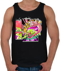 printfashion béka és kígyó - Férfi atléta - Fekete (809562)
