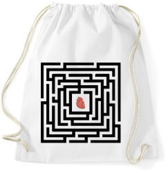 printfashion Find my heart - Sportzsák, Tornazsák - Fehér (390342)